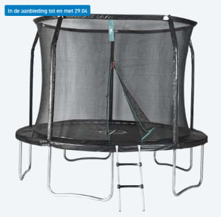 Crane Trampoline met net Ca. 305x256 cm. voor €149 bij de Aldi