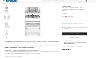 Trona bebé madera por solo 55,30€