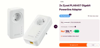 Zyxel PLA6457-2400 Powerline Kit Ethernet-adapter 2 stuks voor €39,95 bij Ibood