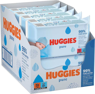 Huggies Billendoekjes Pure 99% Water 10 x 56 = 560 doekjes voor €8,79 bij Amazon