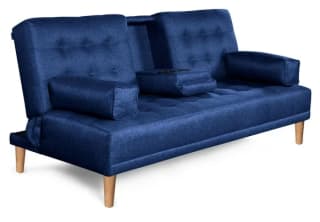 Sofá Cama de Lino Azul Queen Makora por $3,999 en Walmart