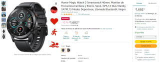 Honor Magic Watch 2 46mm por $1,682 en Amazon