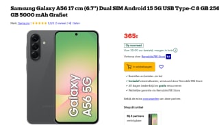 Samsung Galaxy A56 5G, 256GB opslag Grafiet voor €365 bij Bol