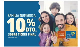 10% de descuento para las familas numerosas en Muerde la Pasta