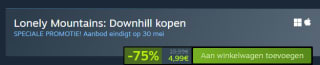 Lonely Mountains Downhill voor €4,99 via Steam