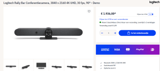 Logitech Rally Bar Conferentiecamera voor €1936 bij Visunext