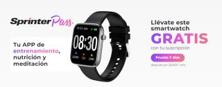 Reloj inteligente gratis por suscribirte GRATIS a Sprinter Pass