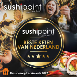 Op ma, di, wo en do € 7,50 korting bij Sushipoint Apeldoorn en Zwolle tm 30 april