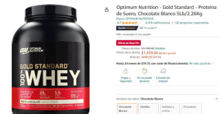 Gold Standard 2.26Kg Sabor Chocolate Blanco por $1,223