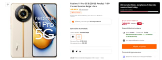 Realme 11 Pro 5G de 8GB/256GB Amoled FHD+ Curved por 270€