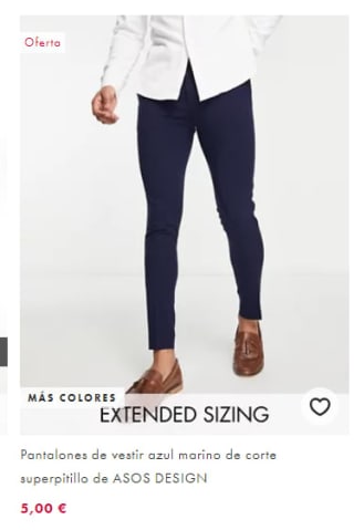 Descuentos por tiempo limitado de hasta -80% en Asos prendas desde 1,70€