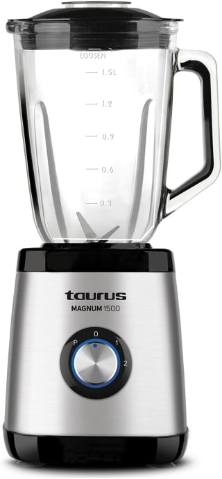 Taurus Magnum 1500 Batidora de vaso, jarra cristal 1.5L, 1500W, 4 cuchillas por 44,19€