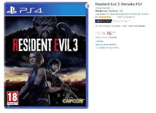 Juego Resident Evil 3: Remake PS4 por 16.52€