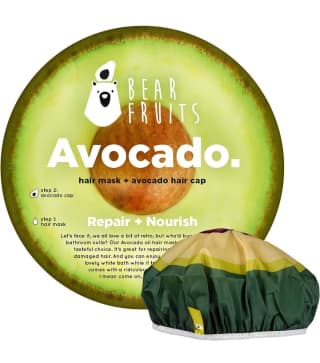 Bear Fruits, Aguacate, Repara & Nutre, Mascarilla Capilar + Gorro De Ducha, 20 ml por 1,79€.