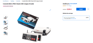 Consola Retro Mini Classic 620 Juegos Arcade por 9,90€