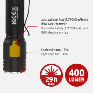 Brennenstuhl accu LED zaklamp oplaadbaar LuxPremium voor €13,49 bij Amazon