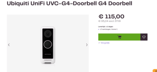 Ubiquiti UniFi Protect G4 deurbel voor €115 bij Truebase