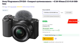 Sony Vlogcamera ZV-E10 voor €649 met Bol Select