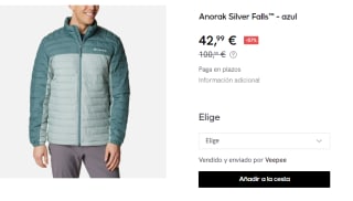 Chaqueta de Plumón para Hombre Columbia Silver Falls por 42.99€