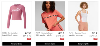 Ropa y calzado PUMA desde solo 6,99€