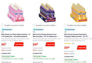 60% op Silan wasverzachters voordeelverpakkingen bij Bol.com