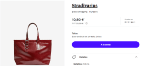 Bolso Shopping Stradivarius por 10.5€
