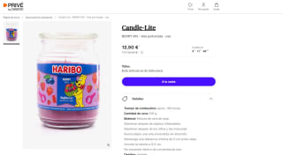 Vela perfumada - rojo 510g tarro cristal Haribo por 12,50€