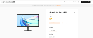 Monitor Xiaomi A22i 21.45" FullHD 75Hz por 59,99€
