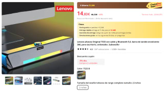 Lenovo-altavoz Original TS33 con cable y Bluetooth 5,0 por 14,83€