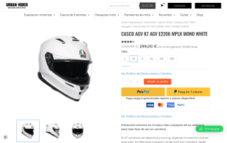Casco AGV K7 fibra modelo 22.06 por 299€
