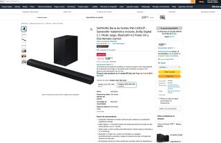 Barra de Sonido HW-C430/ZF Samsung Subwoofer inalámbrico por solo 109€