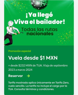 Vuelos desde $1 en Viva Aerobus todos los Destinos