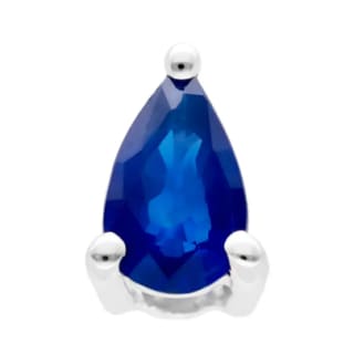 Pendentif Aurora Poire en Or Blanc 375 et Saphir 0,25 ct à 30€
