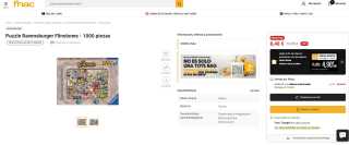 Puzzle Ravensburger Flinstones - 1000 piezas por 8,48€