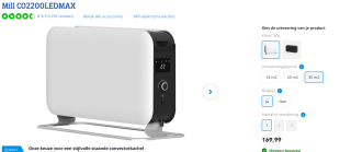 Mill CO2200LEDMAX - design convectorkachel voor €169,99 bij Coolblue