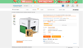 Bisofice K6 grabador láser de 3W por 105€