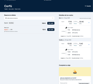 Vuelos a CORFÚ desde 106€ con Skyscanne