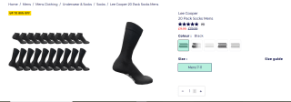 Lee Cooper Men's Socks available for £9.99