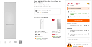Teka NFL 342 C Frigorífico Combi Total No Frost E por 266,86€