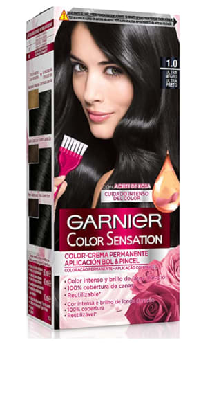 Pack 3 Garnier Color Sensation - Tinte Permanente Ultra Negro 1.0 por 7€