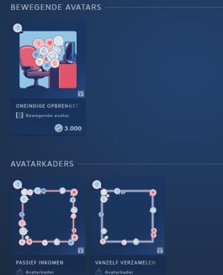Twee avatarkaders en één bewegende avatar gratis via Steam