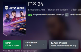 F1 2024 voor €16 in de Xbox store