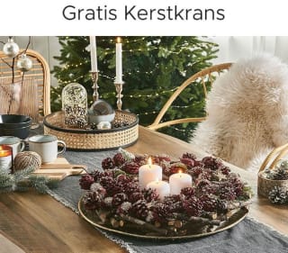 Gratis kerstkrans bij besteding vanaf €160 bij Beliani