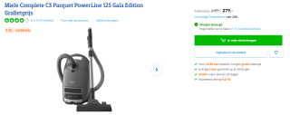 Miele Complete C3 Powerline - Stofzuiger met zak voor €254 bij coolblue