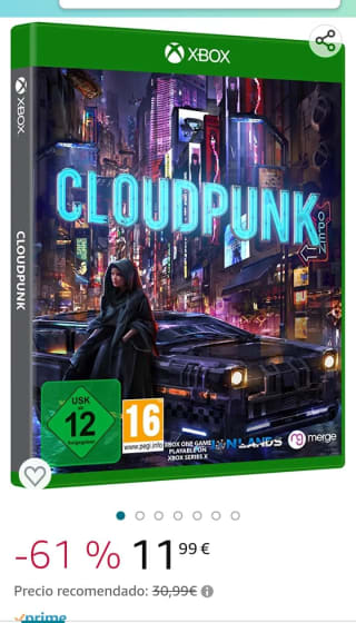 CloudPunk Xbox por 11,99€.