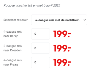 Stedentrip: per nachttrein naar Berlijn, Dresden of Praag voor €199 via de Hema