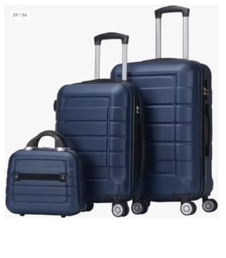 Juego de 3 Maletas ABS Semirigidas con Candado y 4 Ruedas por 50.98€ (Cuenta Nueva 38.98€)