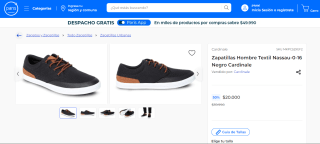 Zapatillas Hombre Textil Nassau-0-16 Negro Cardinale por $20.000