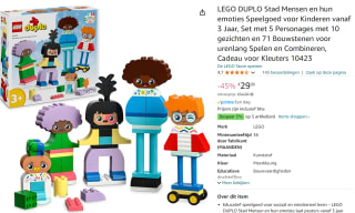 LEGO DUPLO Mensen en hun emoties voor €29,99 bij Amazon