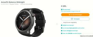Amazfit smartwatch Balance Midnight voor €229 bij ArtandCraft